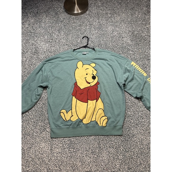 Disney Tops - Disney's Winnie The Pooh Cute Pose Juniors' Oversized Graphic Pullover Size L